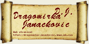Dragomirka Janaćković vizit kartica